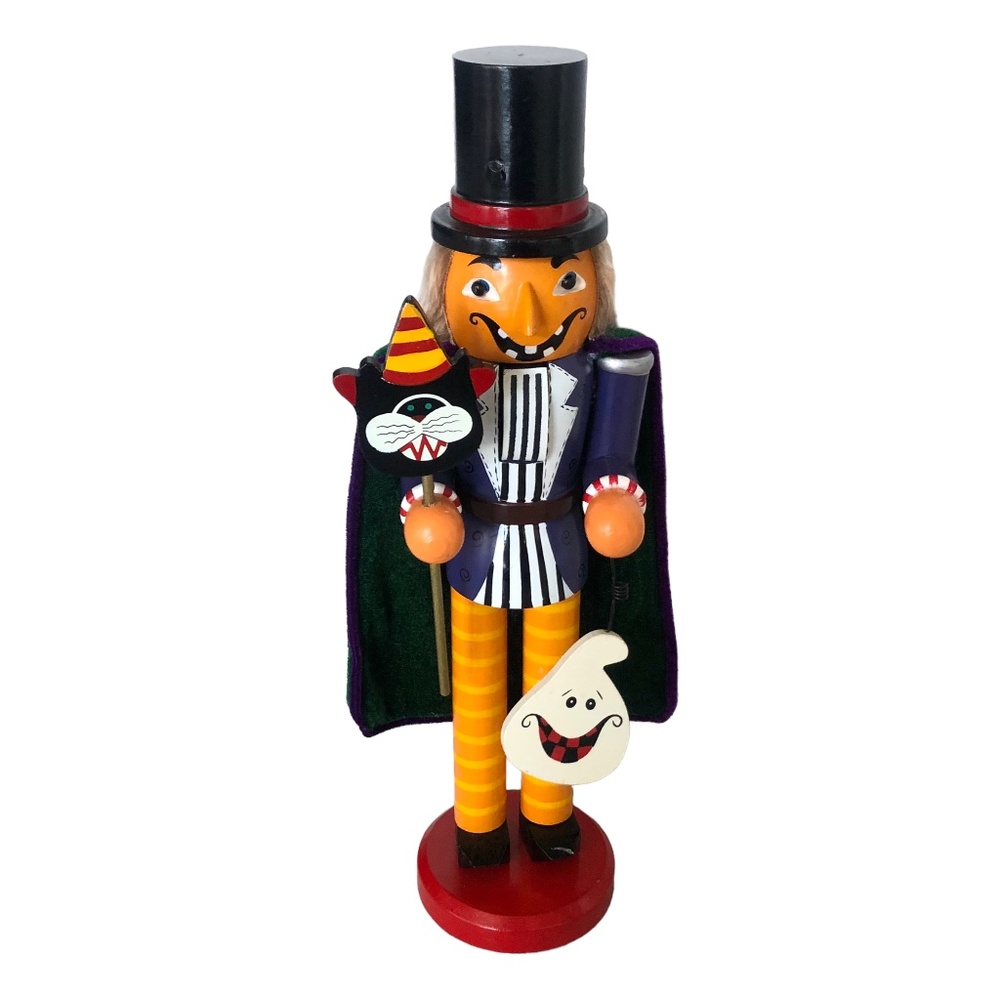 Bombay Halloween Pumpkin Nutcracker 15"
